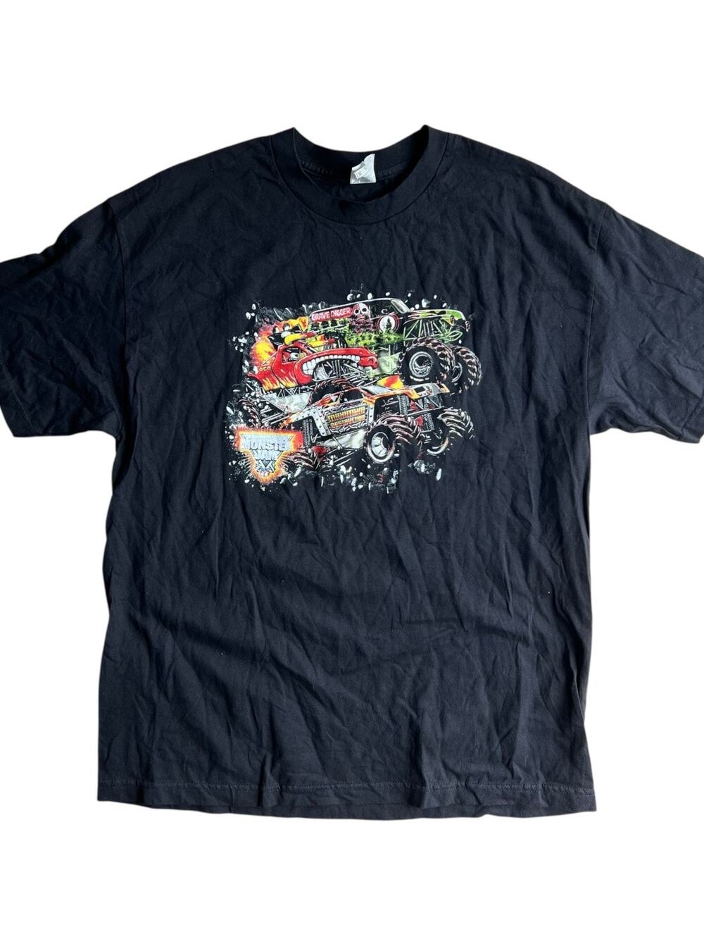 Men's T-Shirt Monster Jam World XV Final March 2014 Black Size XL